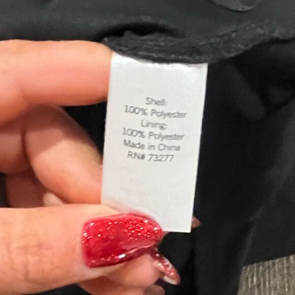 So Blouse Short Sleeve Peplum Polka Dot Tunic Black Size XL - Picture 3 of 4